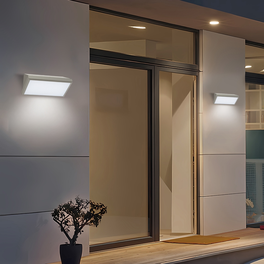 Brilagi - LED Venkovní nástěnné svítidlo TRIANGLE LED/20W/230V šedá IP65