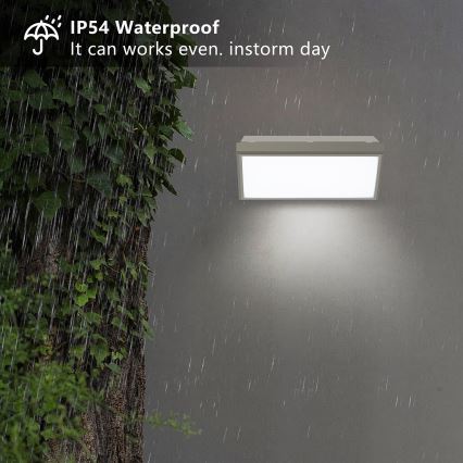 Brilagi - LED Venkovní nástěnné svítidlo TRIANGLE LED/20W/230V šedá IP65