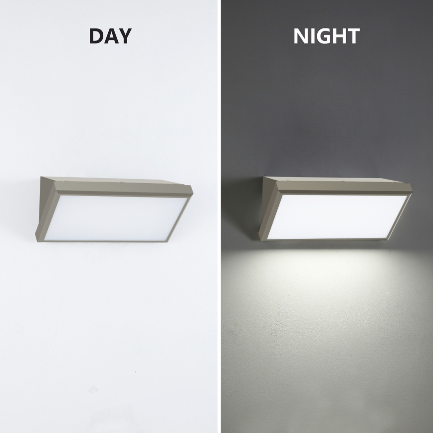 Brilagi - LED Venkovní nástěnné svítidlo TRIANGLE LED/20W/230V šedá IP65
