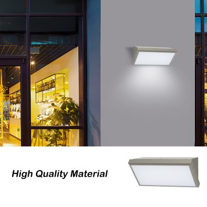 Brilagi - LED Venkovní nástěnné svítidlo TRIANGLE LED/20W/230V šedá IP65