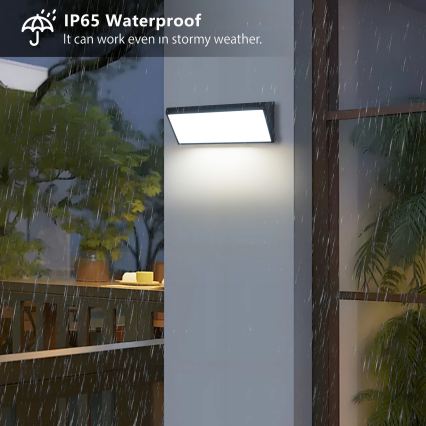 Brilagi - LED Venkovní nástěnné svítidlo TRIANGLE LED/42W/230V černá IP65