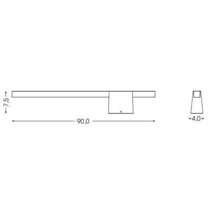 BRILAGI - LED Venkovní nástěnné svítidlo VELORA LED/12W/230V 90 cm IP44 antracit
