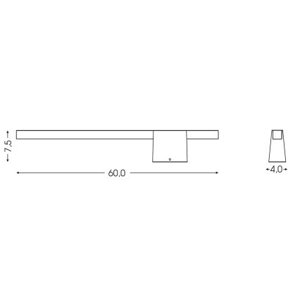 BRILAGI - LED Venkovní nástěnné svítidlo VELORA LED/9W/230V 60 cm IP44 antracit
