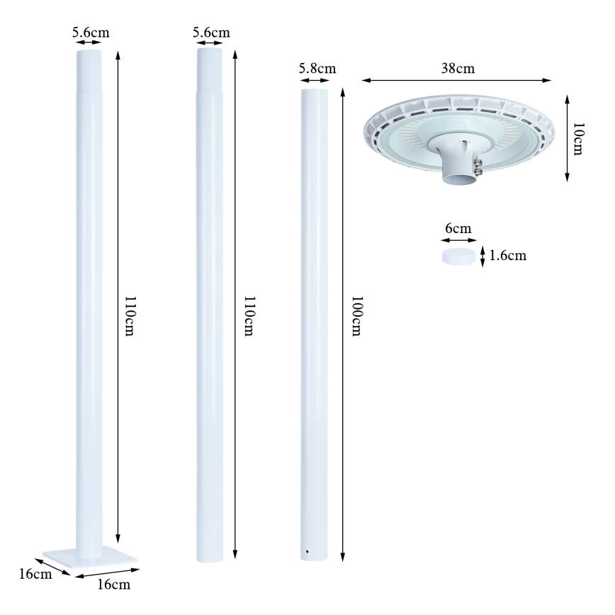 Brilagi - LED Venkovní pouliční lampa URBANSPARK LED/120W/230V bílá IP65