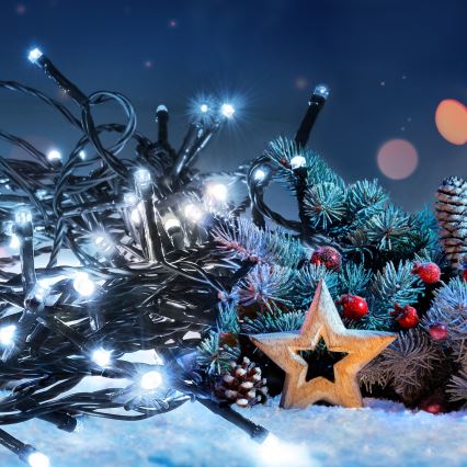 Brilagi - LED Venkovní  řetěz 100xLED/8 funkcí 13 m IP44 studená bílá