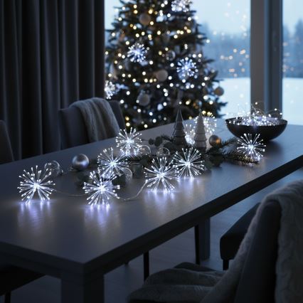 Brilagi - LED Venkovní  řetěz 150xLED 5m IP44 studená bílá ohňostroj