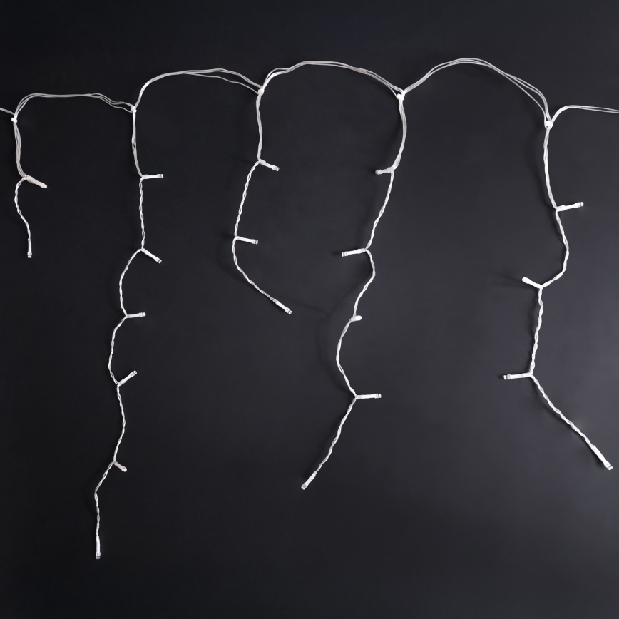 Brilagi - LED Venkovní  řetěz 200xLED/8 funkcí 13m IP44 studená bílá rampouchy