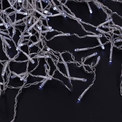 Brilagi - LED Venkovní  řetěz 200xLED/8 funkcí 13m IP44 studená bílá rampouchy