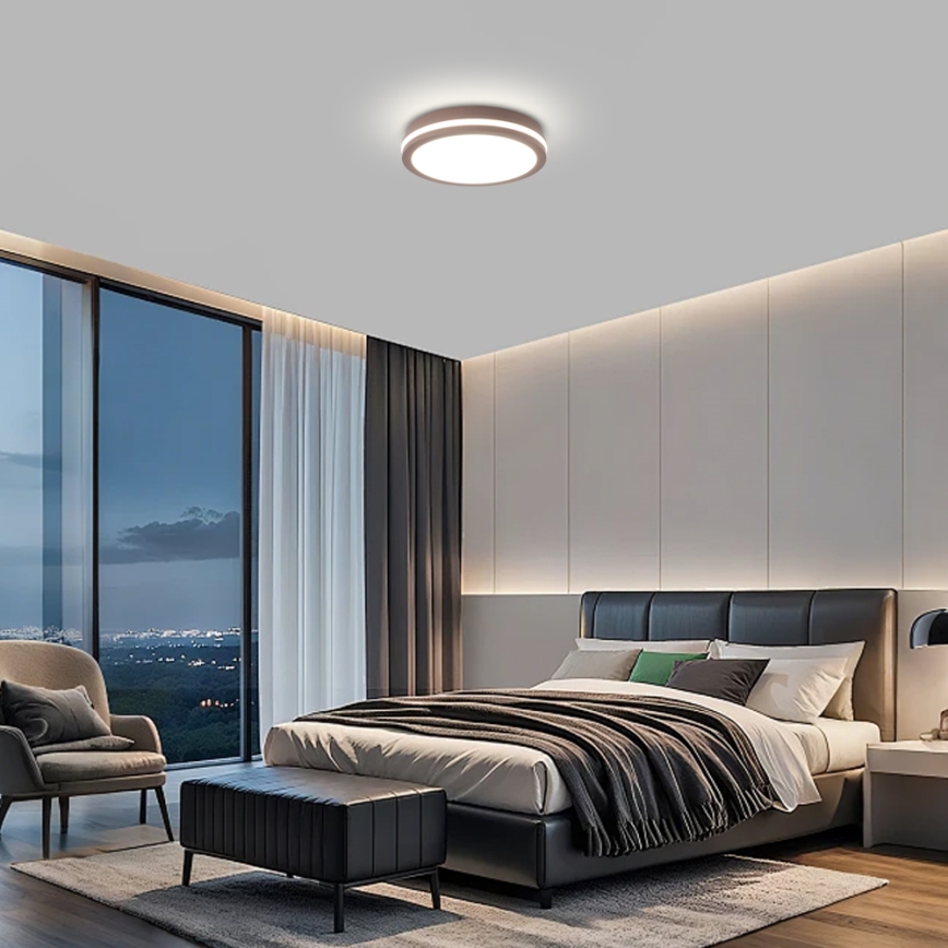 Brilagi - LED Venkovní stropní svítidlo BENE LED/24W/230V pr. 26 cm hnědá IP54