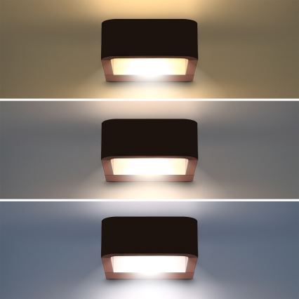 Brilagi - LED Venkovní nástěnné svítidlo BARI LED/7W/230V 3000/4000/6000K hnědá IP54