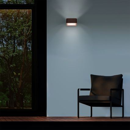 Brilagi - LED Venkovní nástěnné svítidlo BARI LED/7W/230V 3000/4000/6000K hnědá IP54