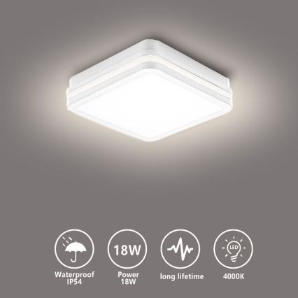 Brilagi - LED Venkovní svítidlo BENE LED/18W/230V 22x22 cm bílá IP54