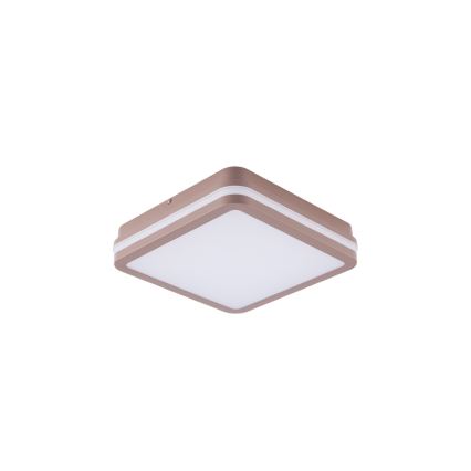 Brilagi - LED Venkovní stropní svítidlo se senzorem BENE LED/18W/230V 21,5x21,5 cm hnědá IP54