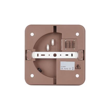 Brilagi - LED Venkovní stropní svítidlo se senzorem BENE LED/18W/230V 21,5x21,5 cm hnědá IP54