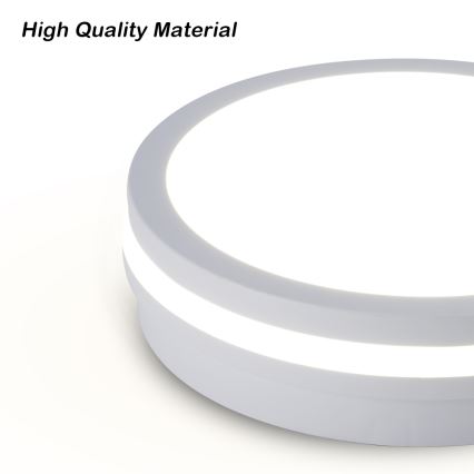 Brilagi - LED Venkovní stropní svítidlo se senzorem BENE LED/18W/230V pr. 21,5 cm bílá IP54