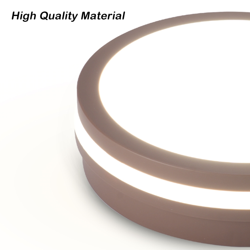 Brilagi - LED Venkovní svítidlo se senzorem BENE LED/24W/230V pr. 26 cm hnědá IP54