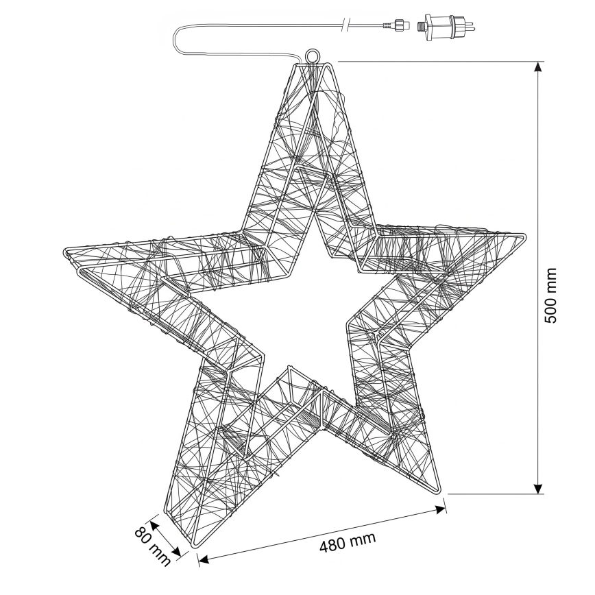 BRILAGI - LED Venkovní vánoční dekorace LED/3,3W/230V IP44 50 cm hvězda