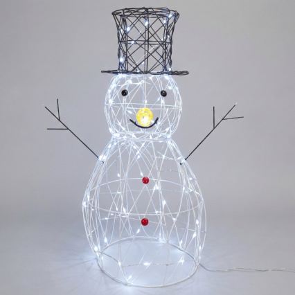BRILAGI - LED Venkovní vánoční dekorace LED/3,6W/8 funkcí 60 cm IP44 sněhulák studená bílá