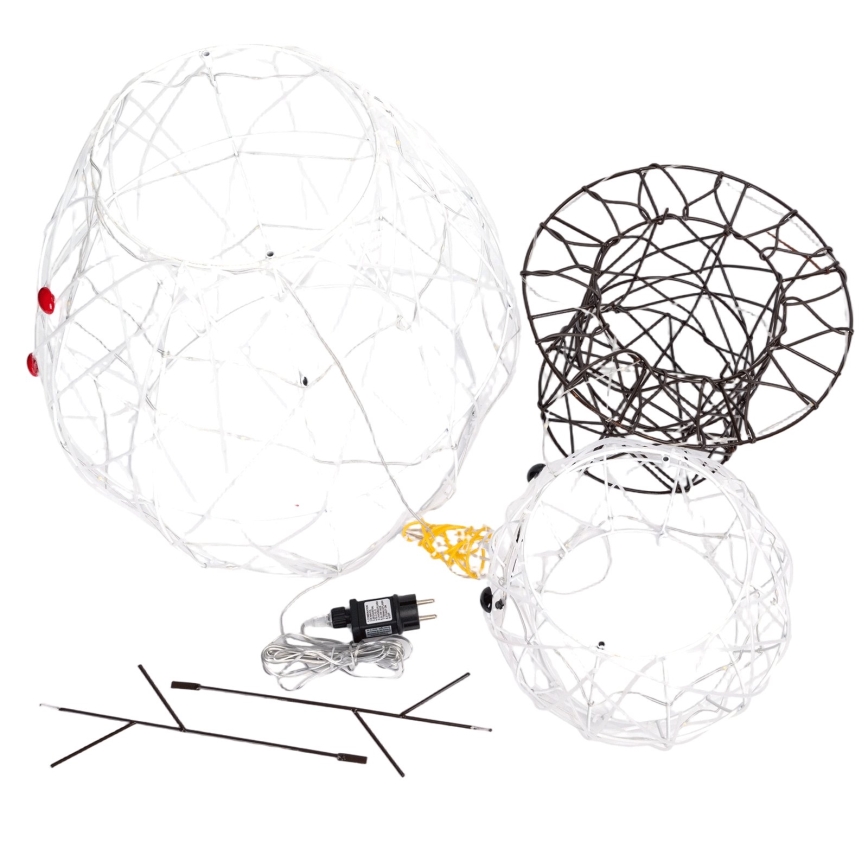 BRILAGI - LED Venkovní vánoční dekorace LED/3,6W/8 funkcí 60 cm IP44 sněhulák studená bílá