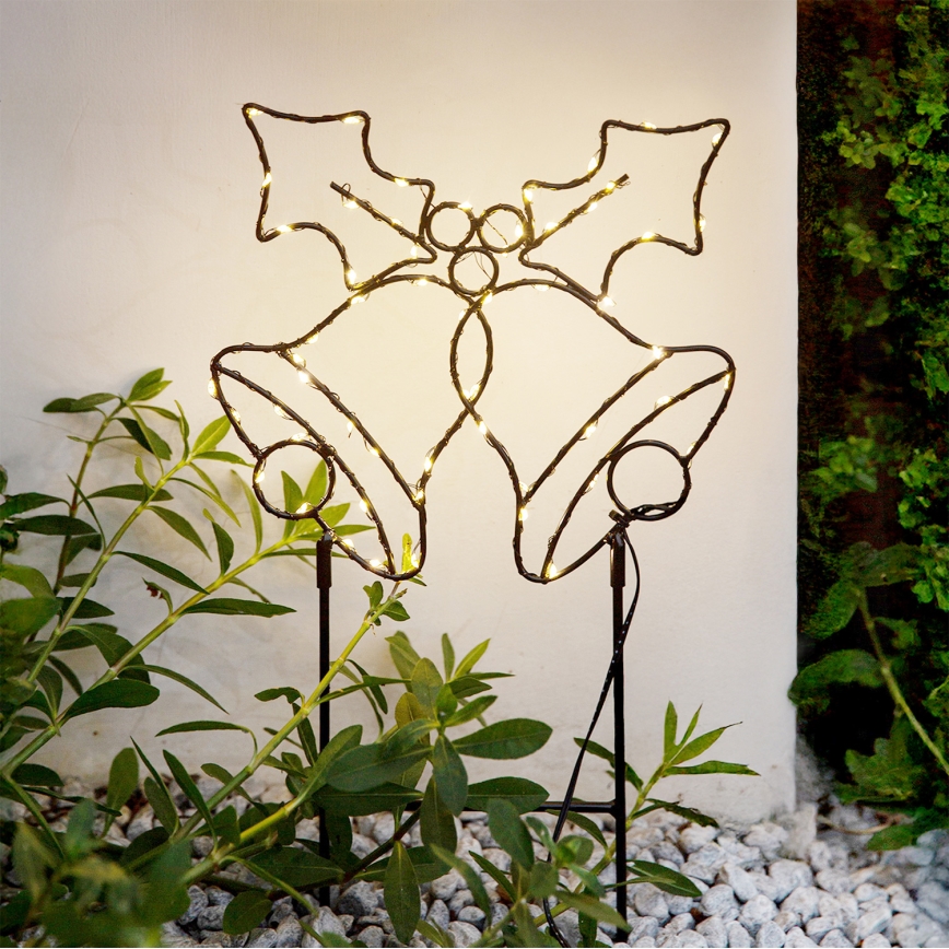 Brilagi - LED Venkovní vánoční dekorace LED/3xAA IP44 55x32 cm zvonečky