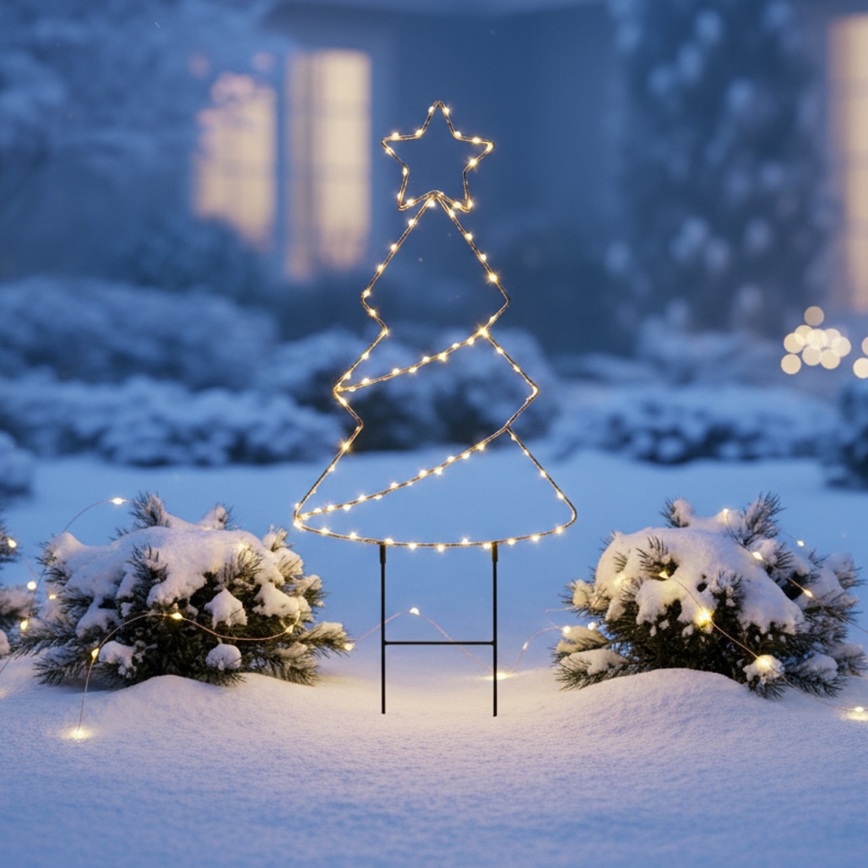 Brilagi - LED Venkovní vánoční dekorace LED/3xAA IP44 68x29 cm stromek