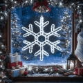 BRILAGI - LED Venkovní vánoční dekorace LED/6W/8 funkcí 43 cm IP44 vločka studená bílá