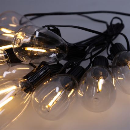 Brilagi - LED Venkovní vánoční girlanda 10xLED/3xAA 3,2m IP44 teplá bílá