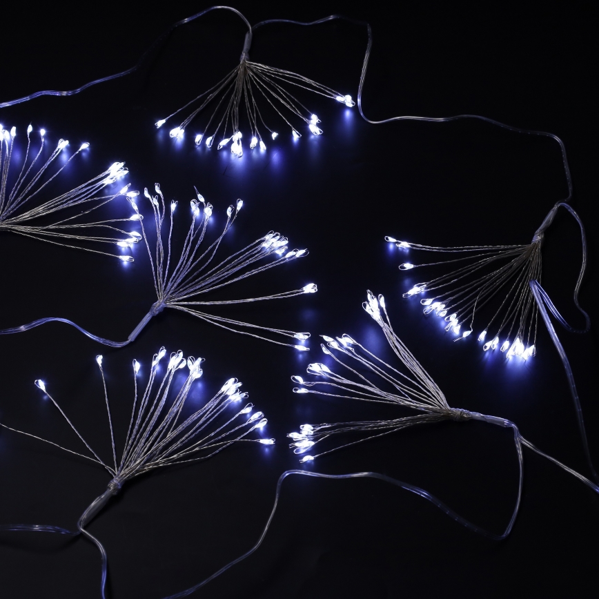 Brilagi - LED Venkovní vánoční řetěz 150xLED 5m IP44 studená bílá ohňostroj