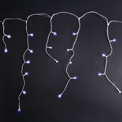 Brilagi - LED Venkovní vánoční řetěz 200xLED/8 funkcí 13m IP44 studená bílá rampouchy