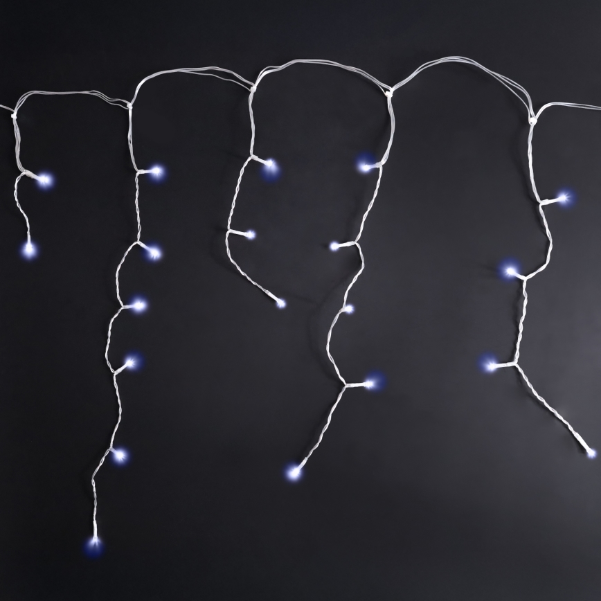 Brilagi - LED Venkovní vánoční řetěz 200xLED/8 funkcí 13m IP44 studená bílá rampouchy