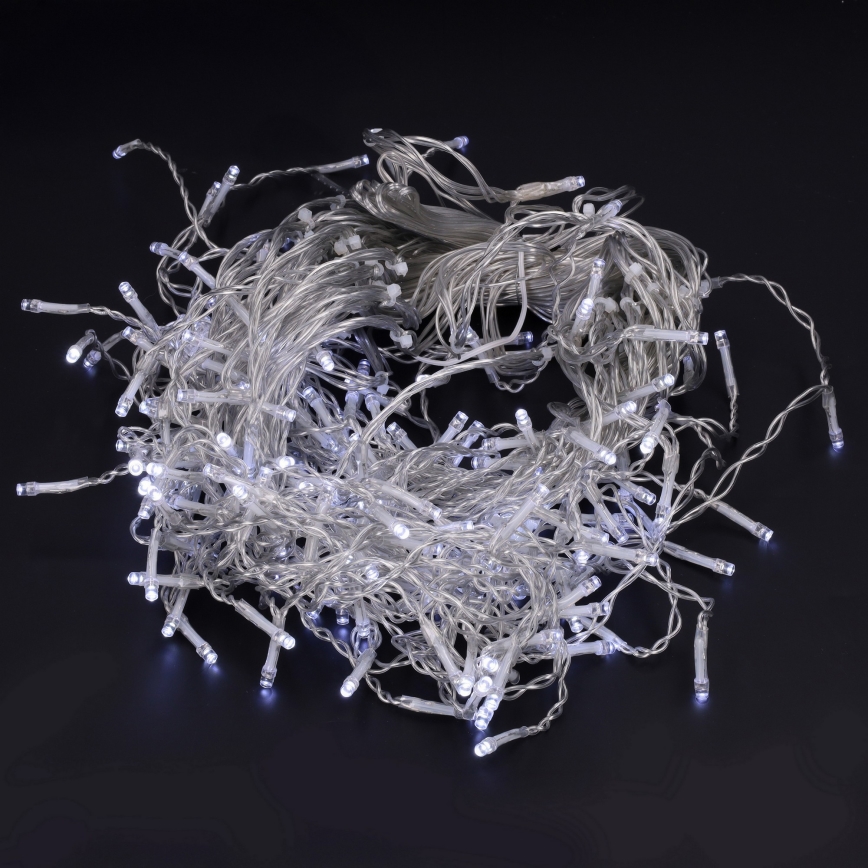 Brilagi - LED Venkovní vánoční řetěz 200xLED/8 funkcí 13m IP44 studená bílá rampouchy