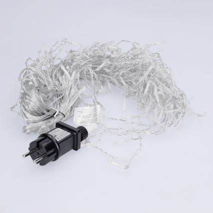 Brilagi - LED Venkovní vánoční řetěz 200xLED/8 funkcí 13m IP44 studená bílá rampouchy