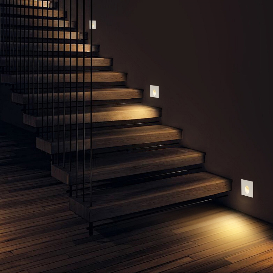 Brilagi - LED Venkovní vestavné svítidlo STAIRDOT LED/2W/230V bílá IP65 hranatý
