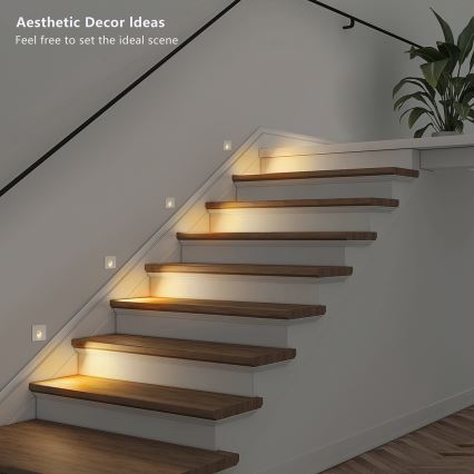 Brilagi - LED Venkovní vestavné svítidlo STAIRDOT LED/2W/230V bílá IP65 hranatý