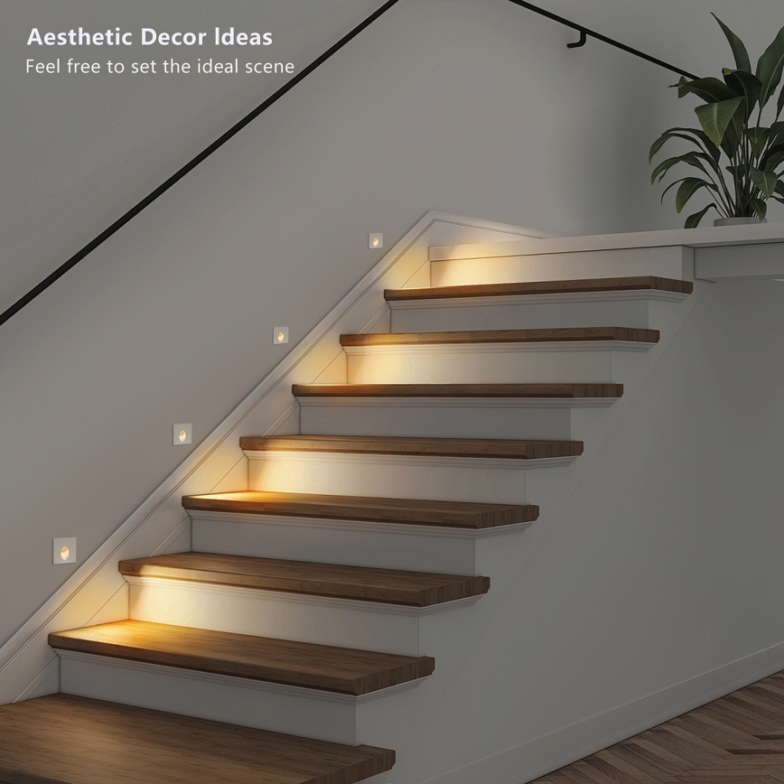 Brilagi - LED Venkovní vestavné svítidlo STAIRDOT LED/2W/230V bílá IP65 hranatý