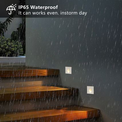 Brilagi - LED Venkovní vestavné svítidlo STAIRDOT LED/2W/230V bílá IP65 hranatý