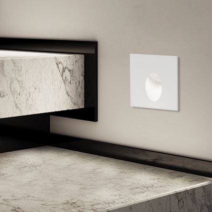 Brilagi - LED Venkovní vestavné svítidlo STAIRDOT LED/2W/230V bílá IP65 hranatý