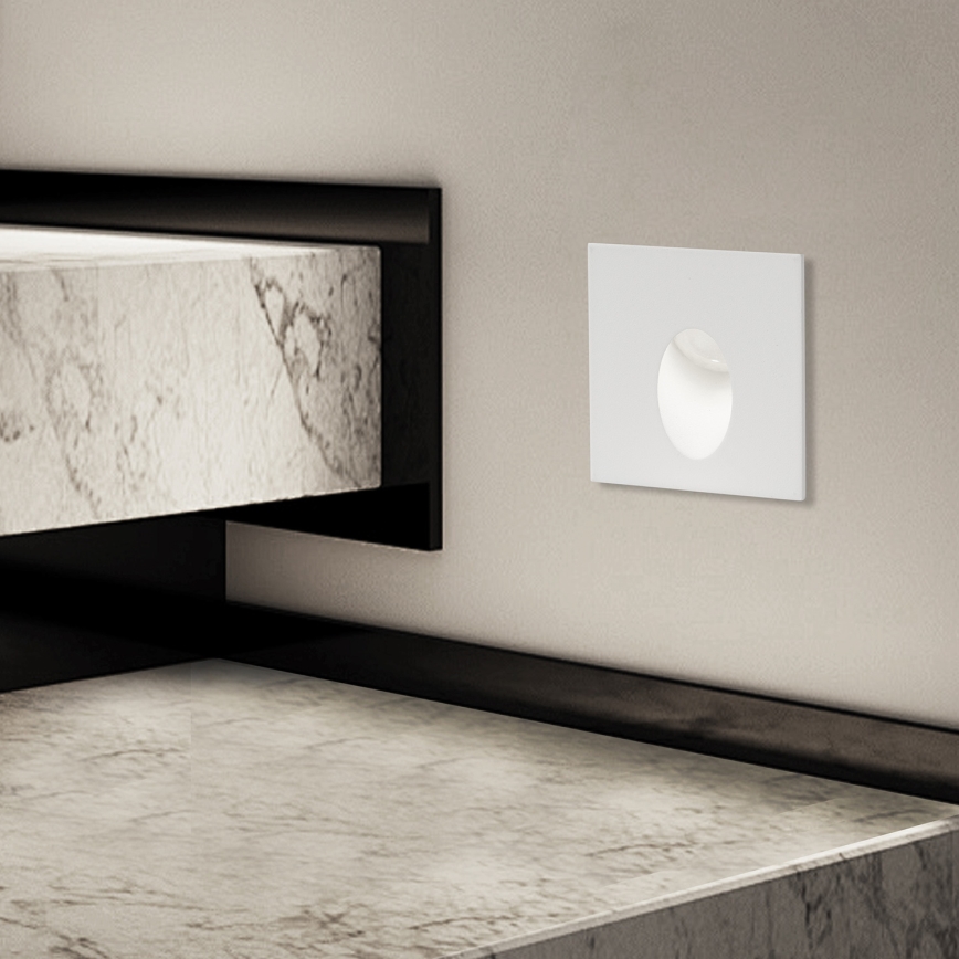 Brilagi - LED Venkovní vestavné svítidlo STAIRDOT LED/2W/230V bílá IP65 hranatý