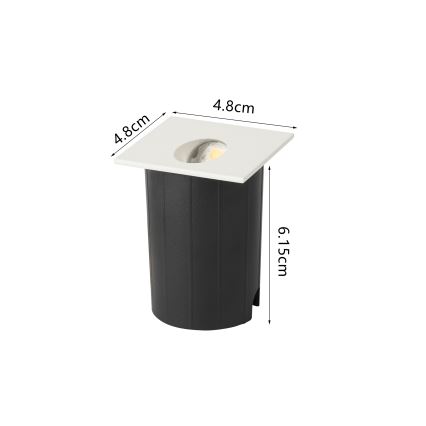 Brilagi - LED Venkovní vestavné svítidlo STAIRDOT LED/2W/230V bílá IP65 hranatý