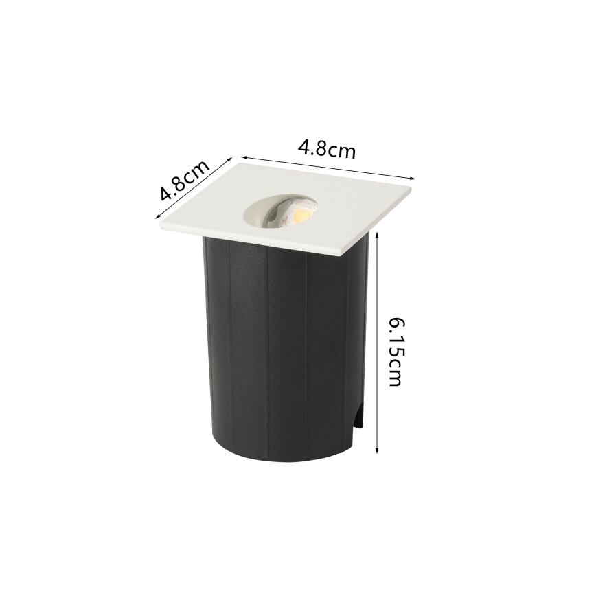 Brilagi - LED Venkovní vestavné svítidlo STAIRDOT LED/2W/230V bílá IP65 hranatý