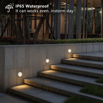 Brilagi - LED Venkovní vestavné svítidlo STAIRDOT LED/2W/230V bílá IP65 kulatý