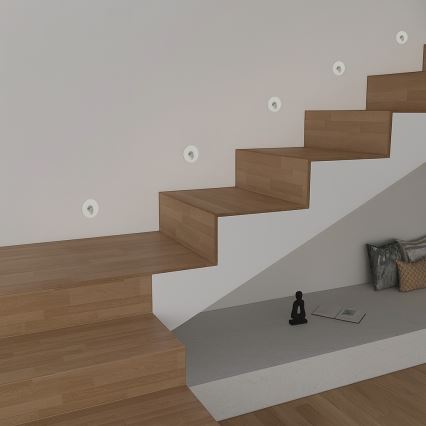 Brilagi - LED Venkovní vestavné svítidlo STAIRDOT LED/2W/230V bílá IP65 kulatý