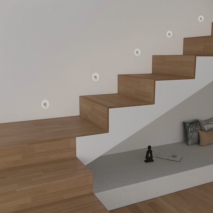 Brilagi - LED Venkovní vestavné svítidlo STAIRDOT LED/2W/230V bílá IP65 kulatý