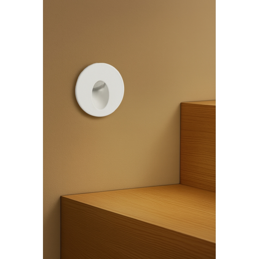 Brilagi - LED Venkovní vestavné svítidlo STAIRDOT LED/2W/230V bílá IP65 kulatý