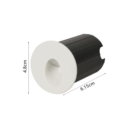 Brilagi - LED Venkovní vestavné svítidlo STAIRDOT LED/2W/230V bílá IP65 kulatý