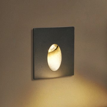 Brilagi - LED Venkovní vestavné svítidlo STAIRDOT LED/2W/230V černá IP65 hranatý