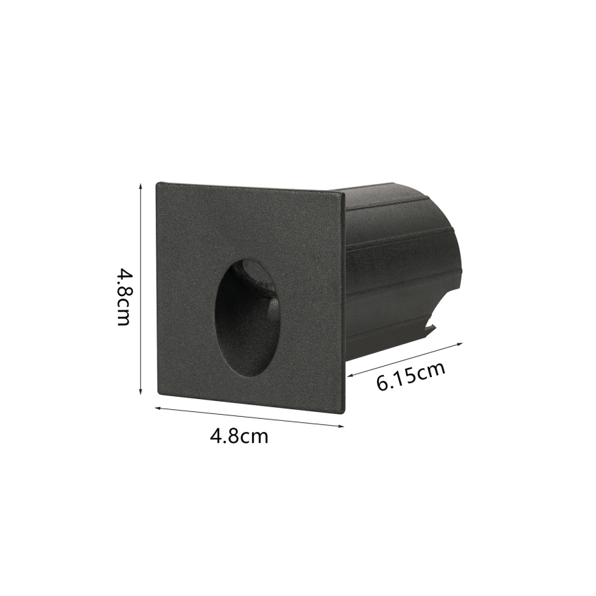 Brilagi - LED Venkovní vestavné svítidlo STAIRDOT LED/2W/230V černá IP65 hranatý