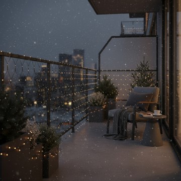 Brilagi - LED Venkovní  závěs 160xLED 7x2m IP44 teplá bílá