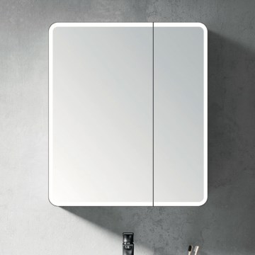 BRILAGI - LED Zrcadlová koupelnová skříňka s podsvícením NOTO DOUBLE 60x70 cm