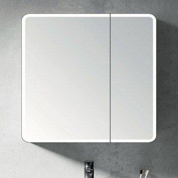 BRILAGI - LED Zrcadlová koupelnová skříňka s podsvícením NOTO DOUBLE 78x70 cm